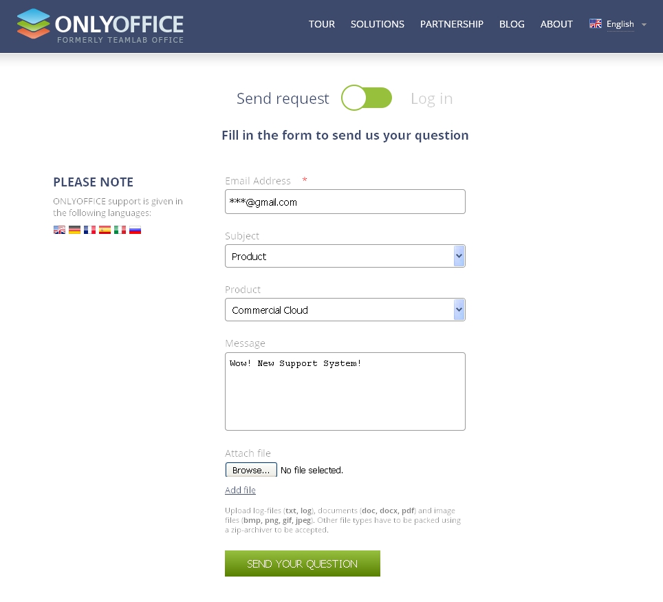 New Support System from ONLYOFFICE