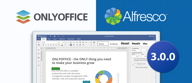 New ONLYOFFICE connector for Alfresco with JWT, new conversion options and more