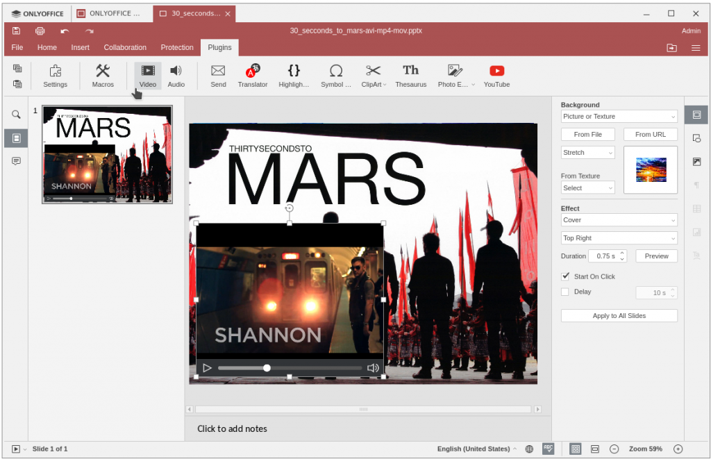onlyoffice_desktop_editors_5.3_insert_video_in_presentations