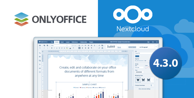 ONLYOFFICE connector 4.3.0 for Nextcloud, drag&drop of files