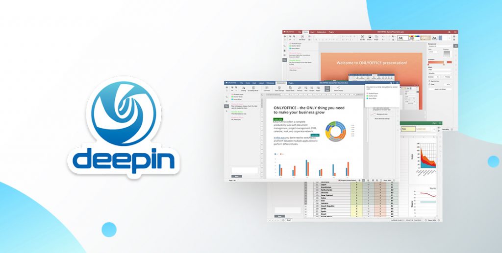 Editores de escritorio ONLYOFFICE en Deepin