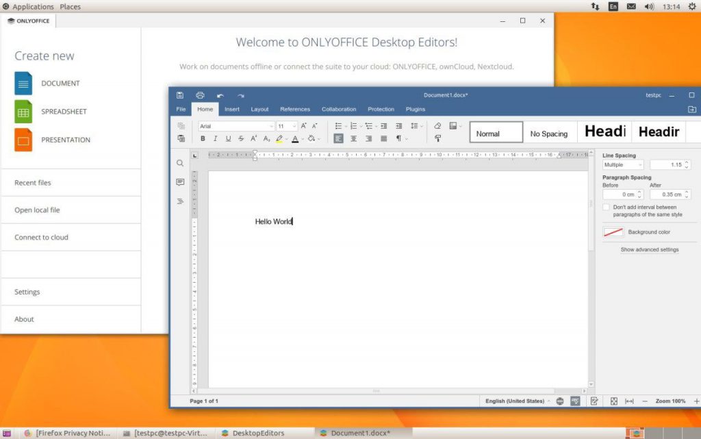 ONLYOFFICE Desktop Editors in Linkat