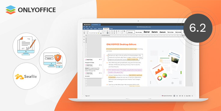 ONLYOFFICE Desktop Editors v6.2 with digital signature, Seafile integration and more is released