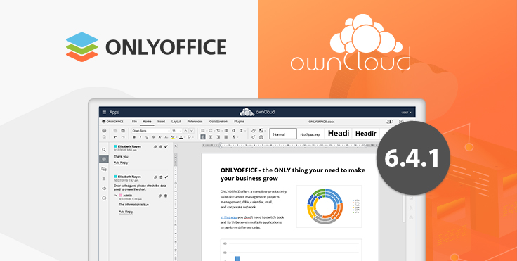 Convenient document management and improved data security in ONLYOFFICE connector v6.4.1 for ownCloud