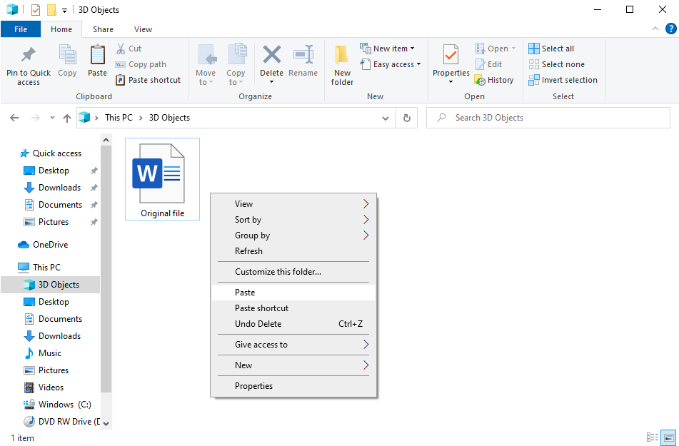 Como criar um documento do Word?