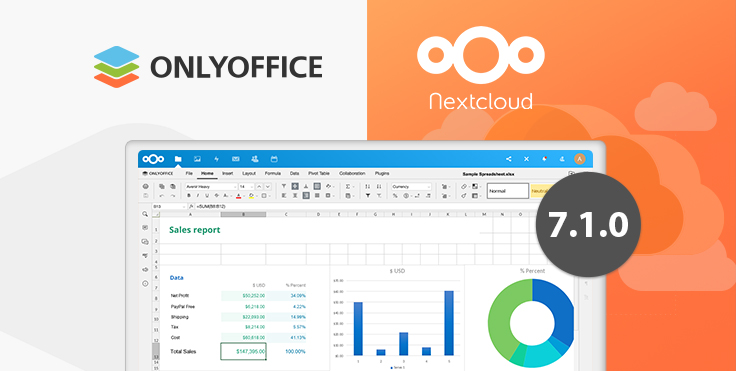 ONLYOFFICE-Nexcloud connector v7.1.0 with mentions in comments and adding files to favorites