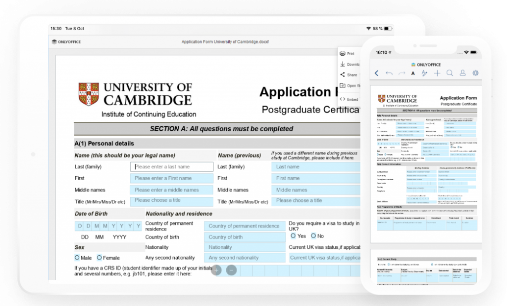 Fill In Forms On The Go With Onlyoffice Mobile Apps Fill In Forms On The Go With Onlyoffice Mobile Apps