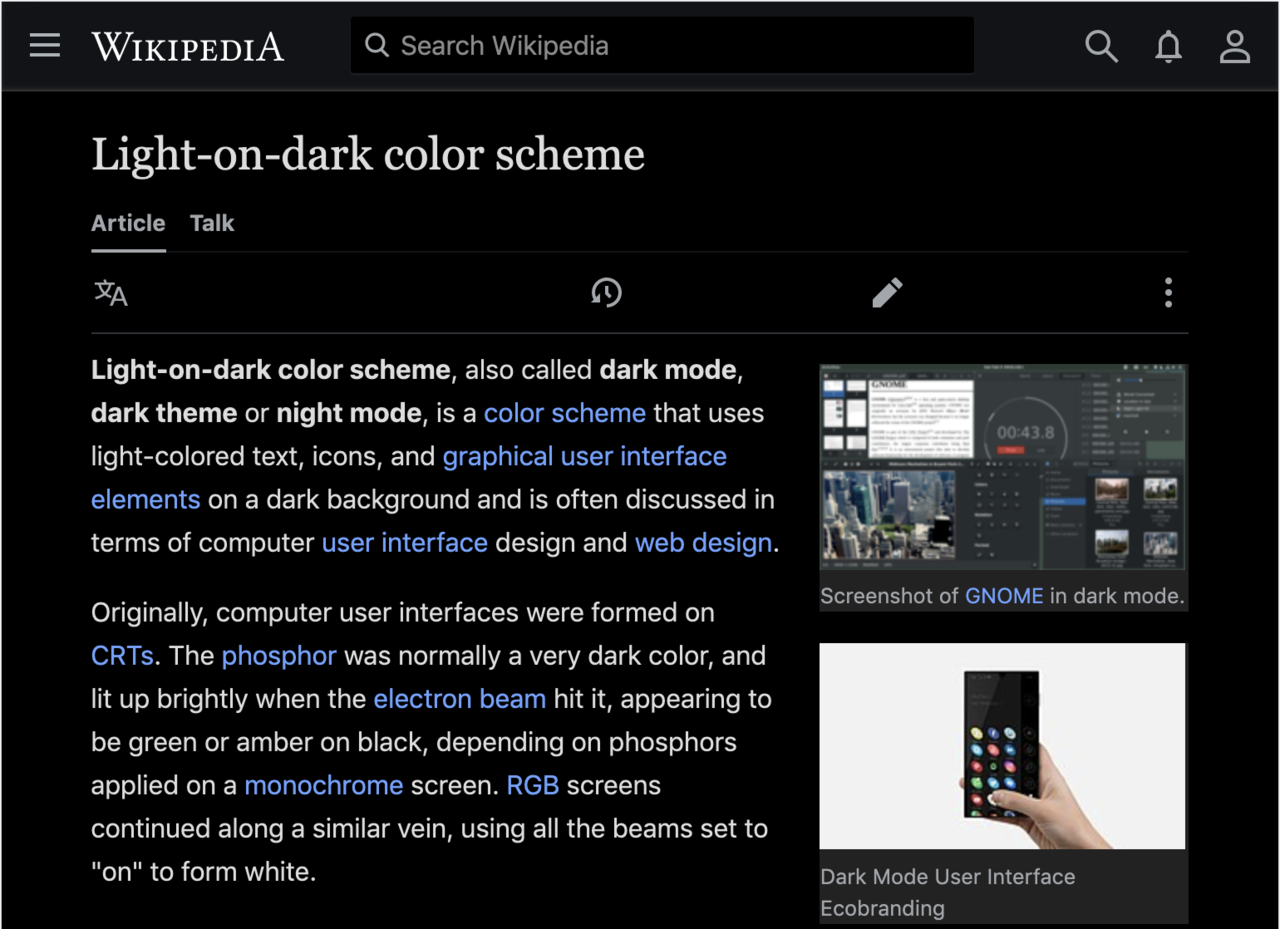 ¿Qué es un tema oscuro (dark mode)?