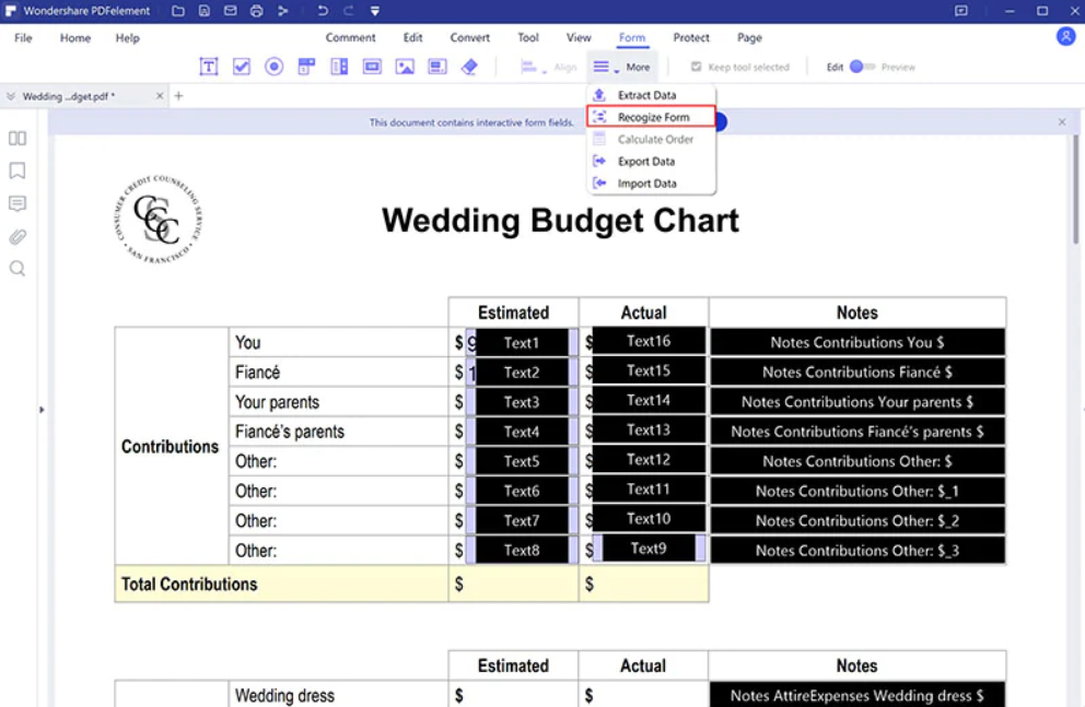 How to create a fillable form in PDF