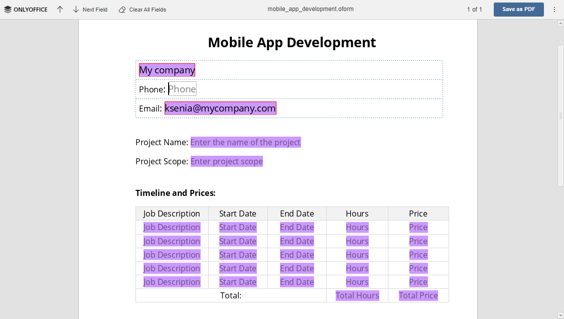 How to embed ONLYOFFICE forms into a web page