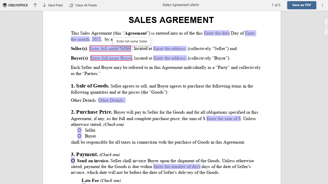 ONLYOFFICE forms: new OFORM & DOCXF formats explained