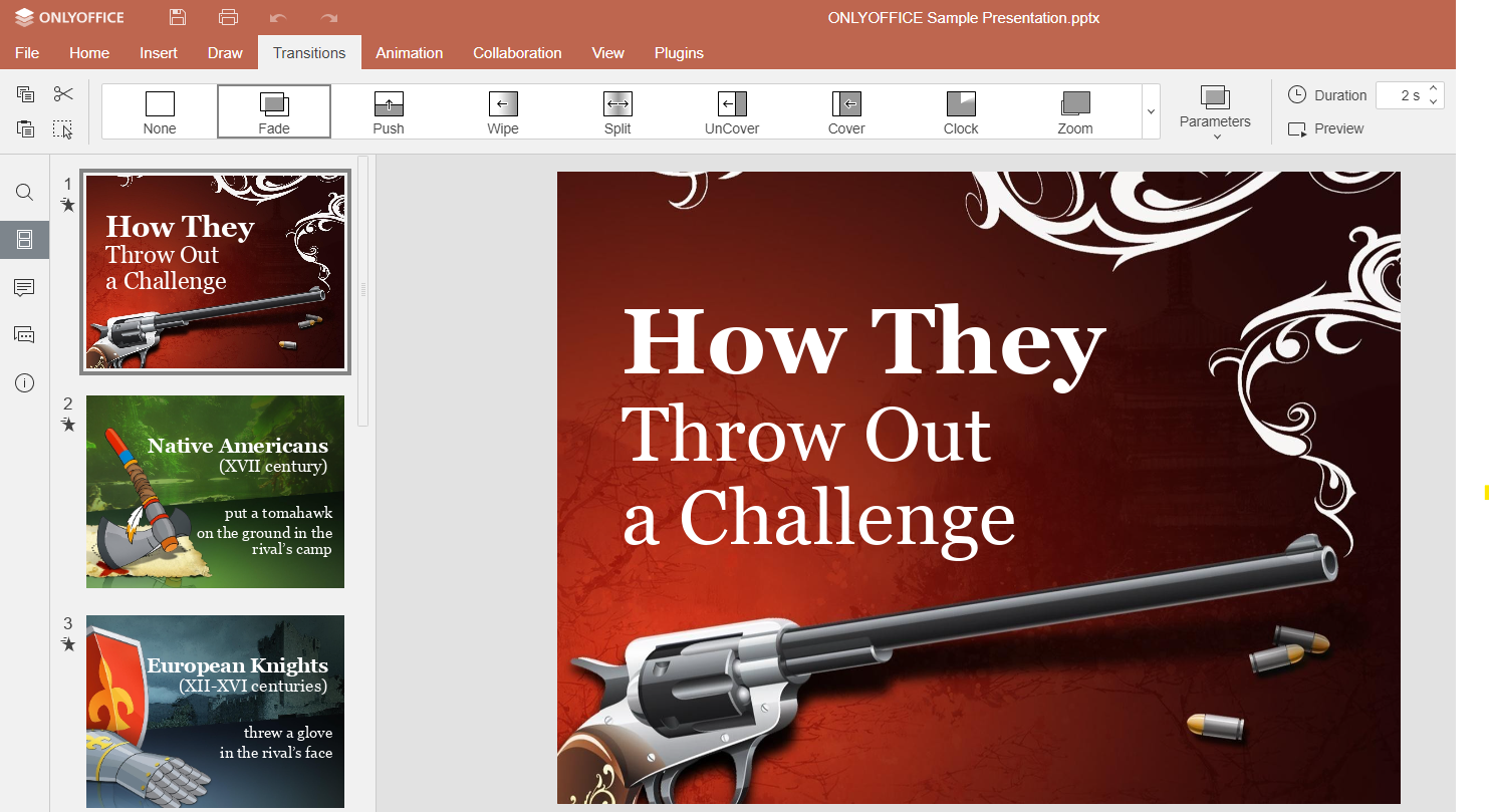 Transitions in PowerPoint presentations: a big guide