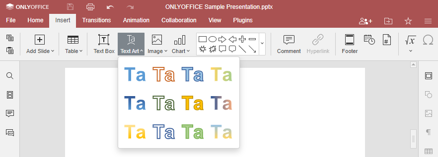 How to curve text in PowerPoint slide