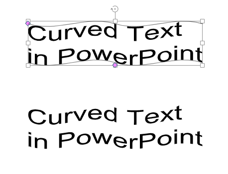 How to curve text in PowerPoint slide