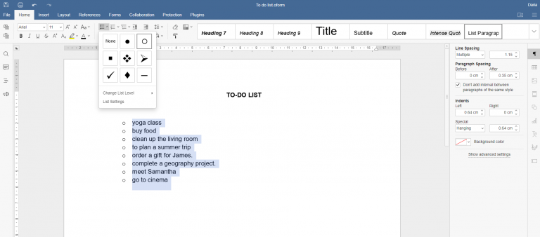 How to make a checklist in Word documents | ONLYOFFICE Blog
