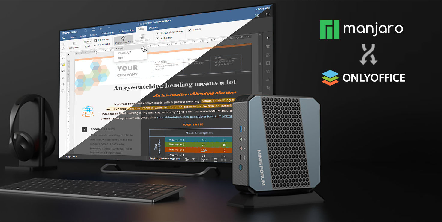 DeskMini UM350 Manjaro Edition is a Linux mini PC powered by an