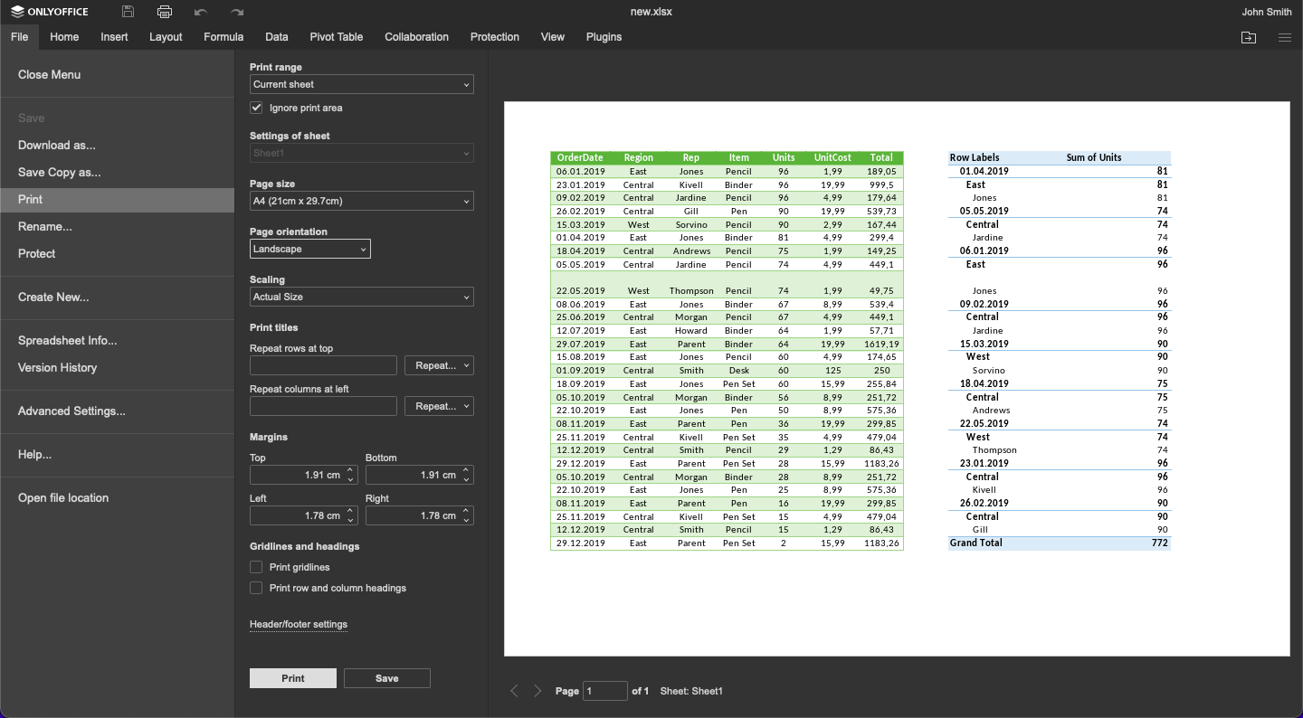 All about print preview in Excel sheets