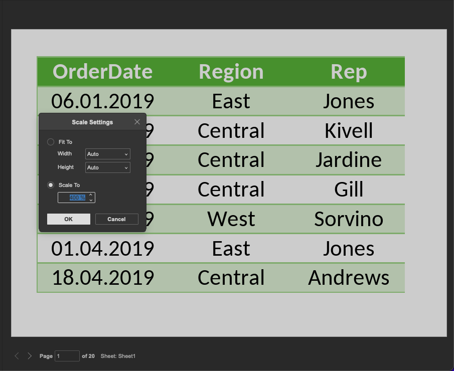 All about print preview in Excel sheets