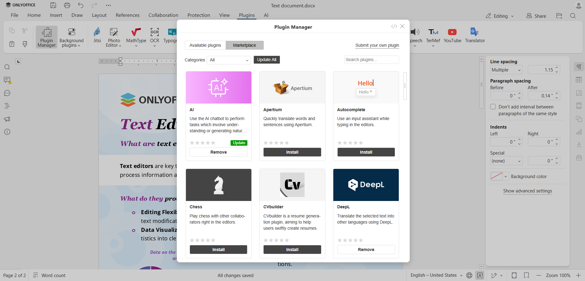 Best ONLYOFFICE plugins for online educators