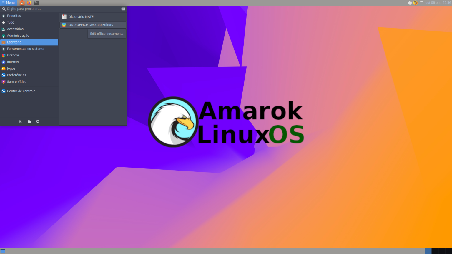 ONLYOFFICE Desktop Editors preinstalled on Amarok Linux