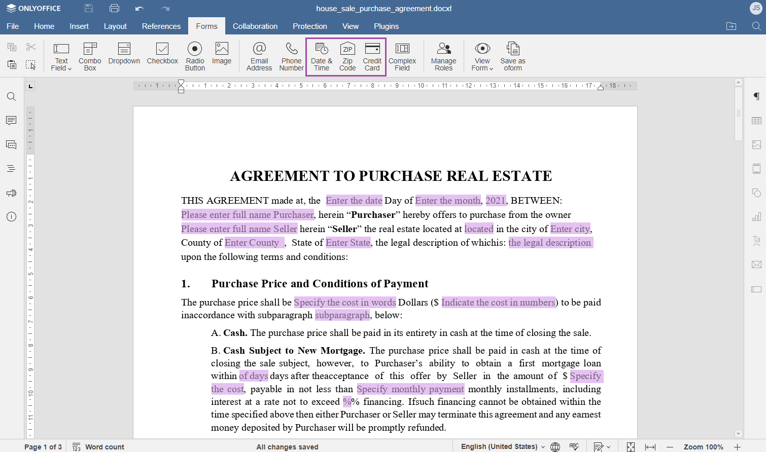 How ONLYOFFICE forms changed over the year: fields & settings, recipient roles, free library