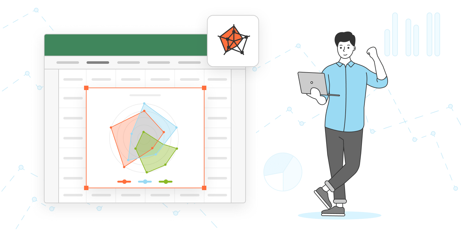 ¿Qué es un gráfico de araña y cómo crearlo en hojas de Excel?