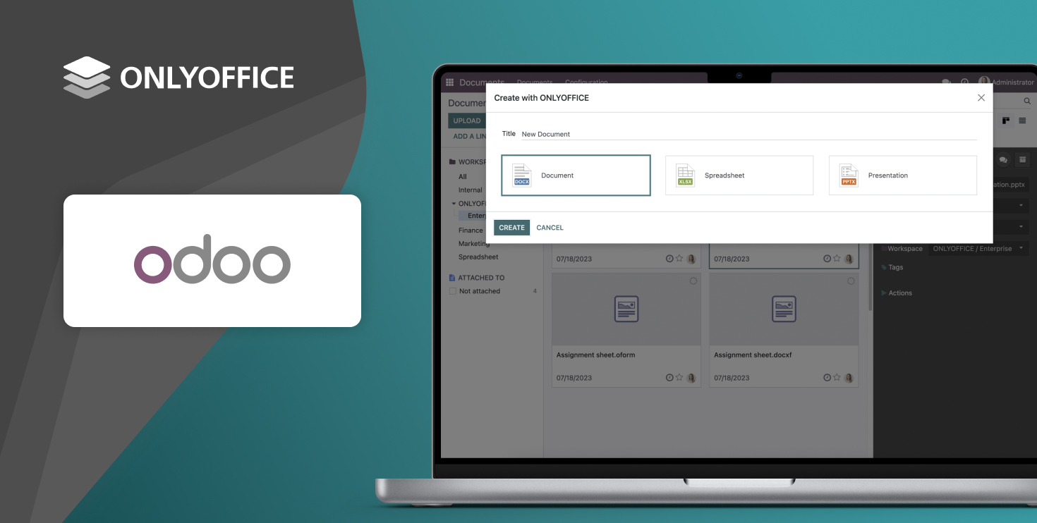 El conector de ONLYOFFICE ya está disponible para Odoo Enterprise