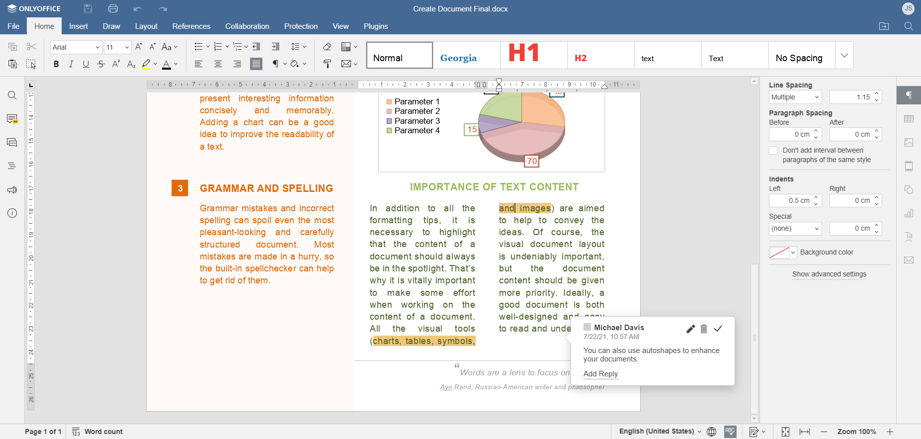 Processador de texto on-line  Crie & edite documentos on-line - Writer