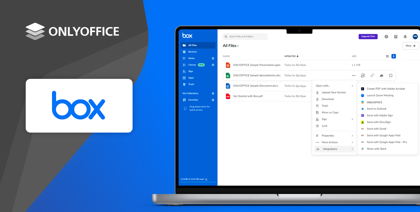 Nueva integración disponible: ONLYOFFICE y Box