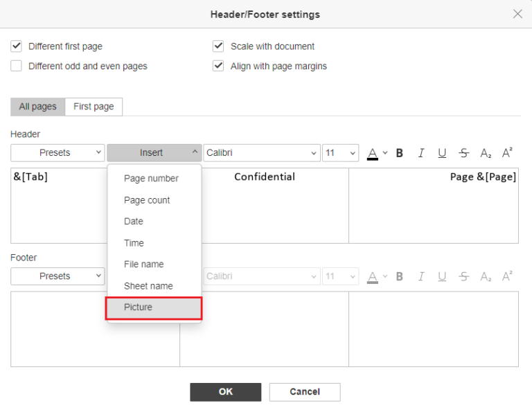 Comment ajouter un en-tête et un pied de page dans une feuille Excel