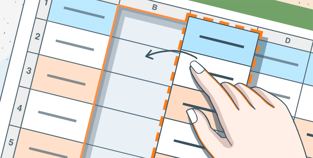 Come spostare le colonne nei fogli di calcolo Excel