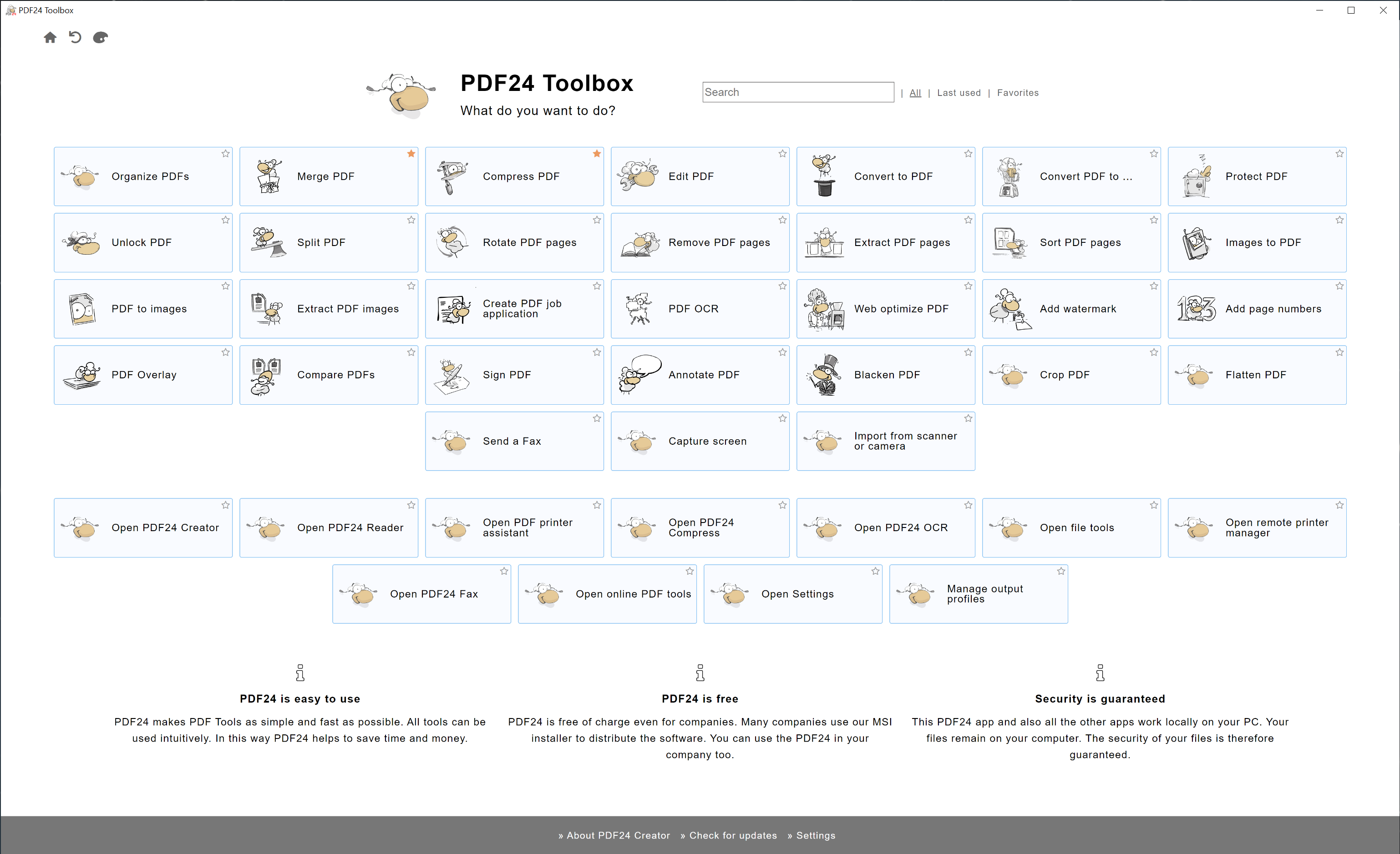 Pdf24 toolbox. Pdf24 creator.