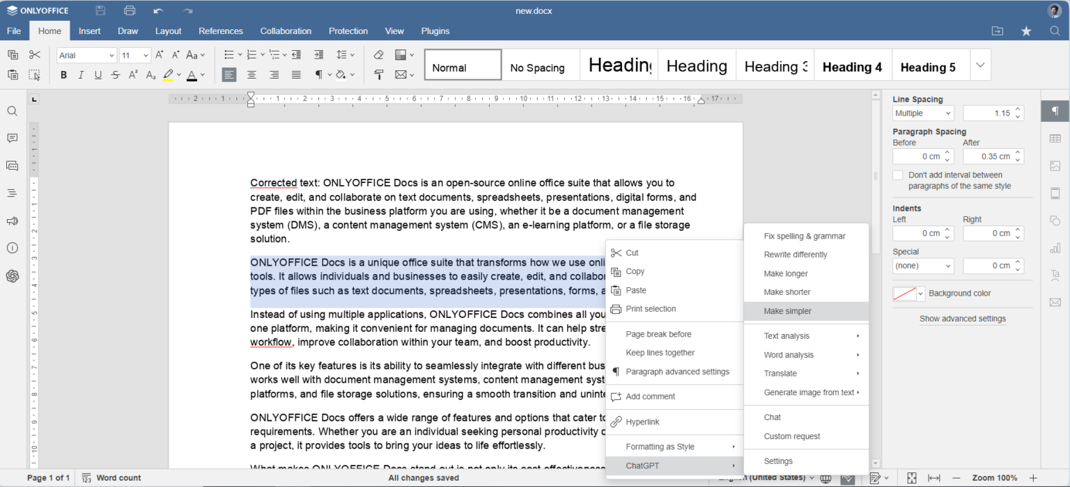 Polish your texts with the new version of the ChatGPT plugin
