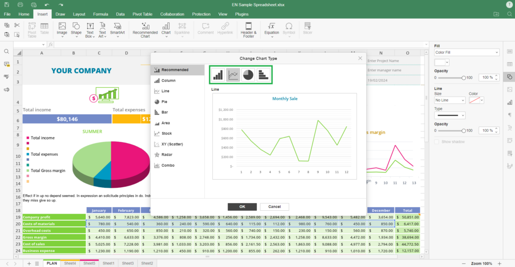 How to use Chart Wizard in Excel sheet? ONLYOFFICE Blog