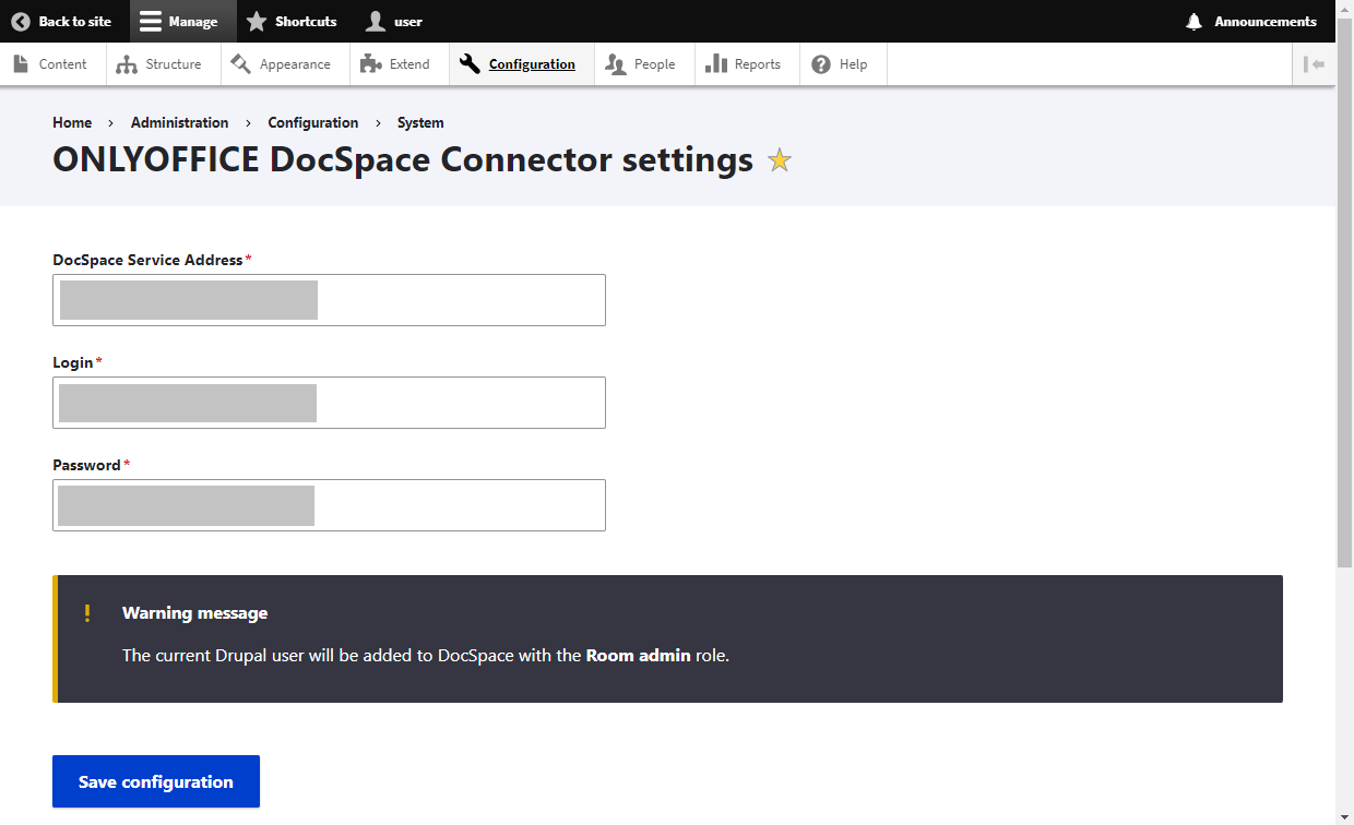 Aplicativo ONLYOFFICE DocSpace para Drupal lançado: torne os arquivos do Office facilmente acessíveis aos visitantes do seu site