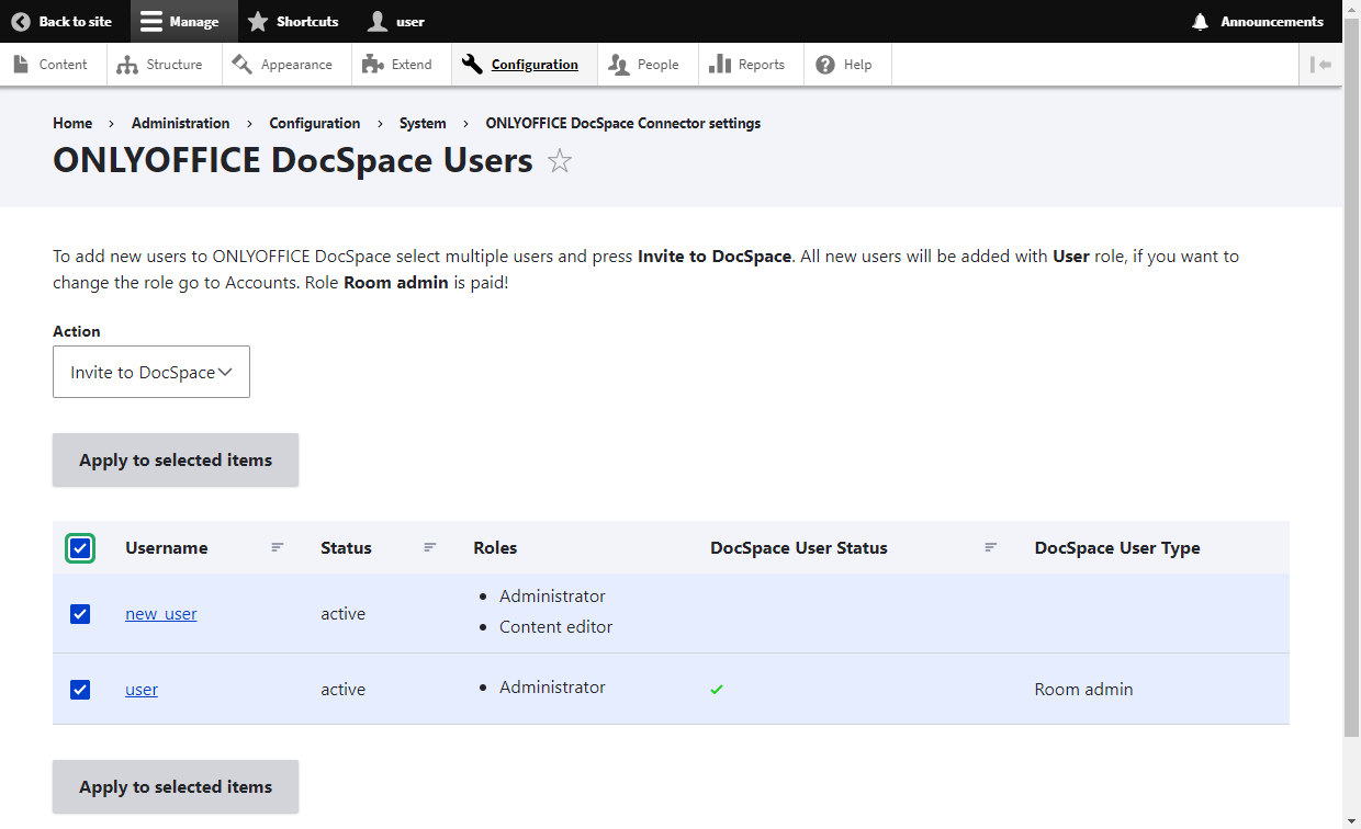 Disponible la aplicación ONLYOFFICE DocSpace para Drupal: facilita el acceso a los archivos ofimáticos a los visitantes de tu sitio web