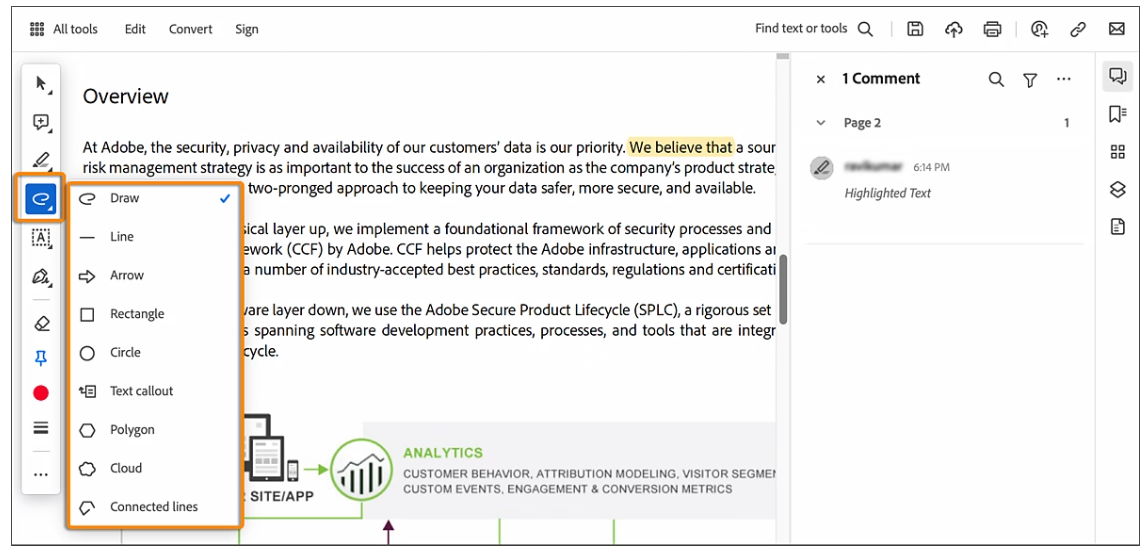 Como adicionar formas ao PDF