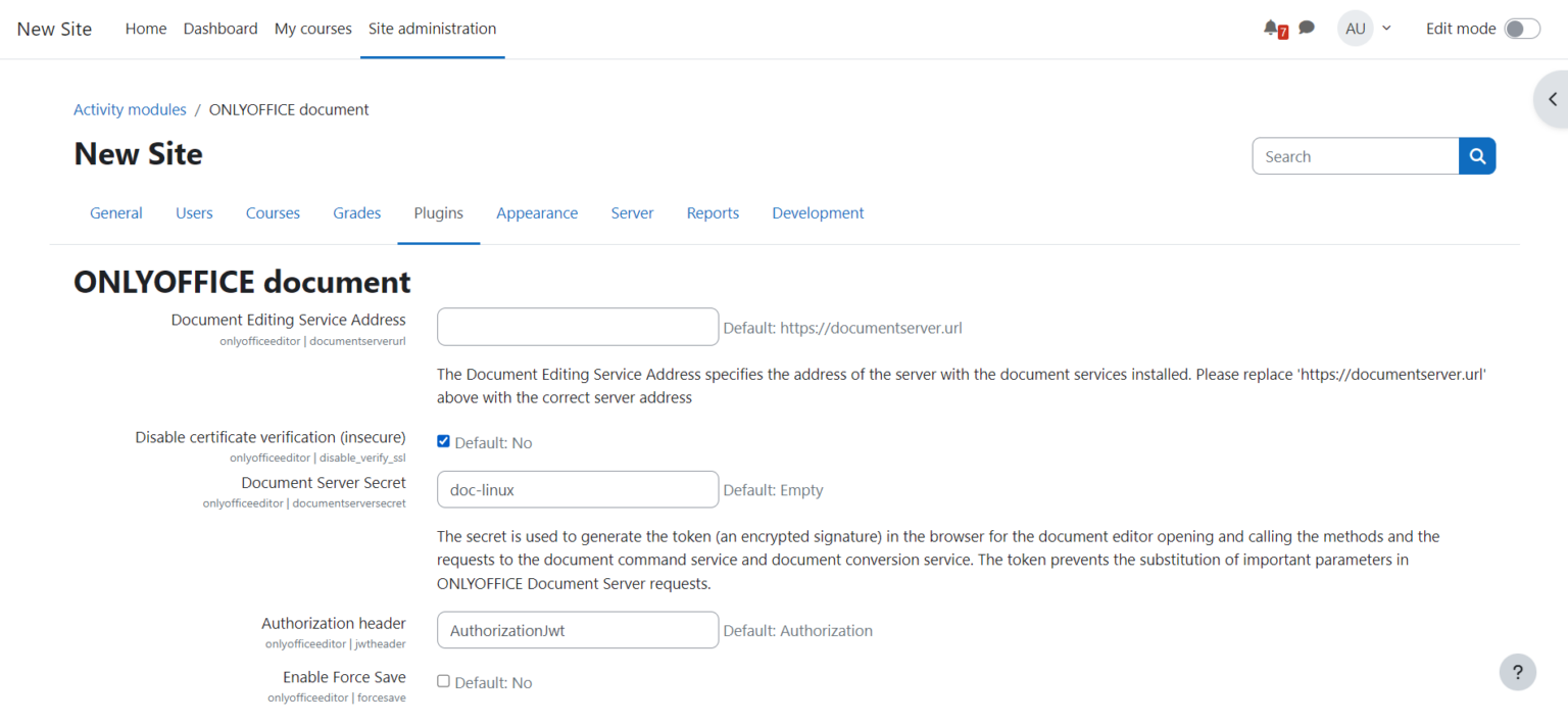 New updates of ONLYOFFICE plugins for Moodle