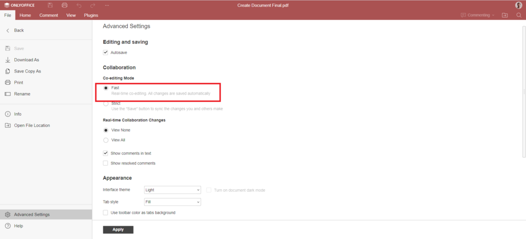 Collaborative PDF editing in ONLYOFFICE 101