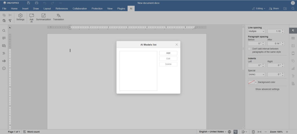 How to use Mistral AI in ONLYOFFICE: a quick guide