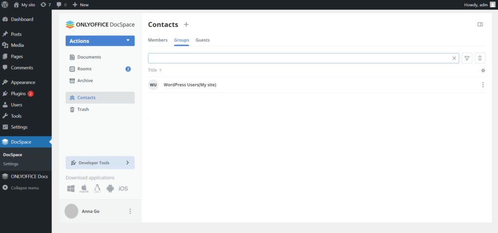 ONLYOFFICE DocSpace plugin v3.0 for WordPress