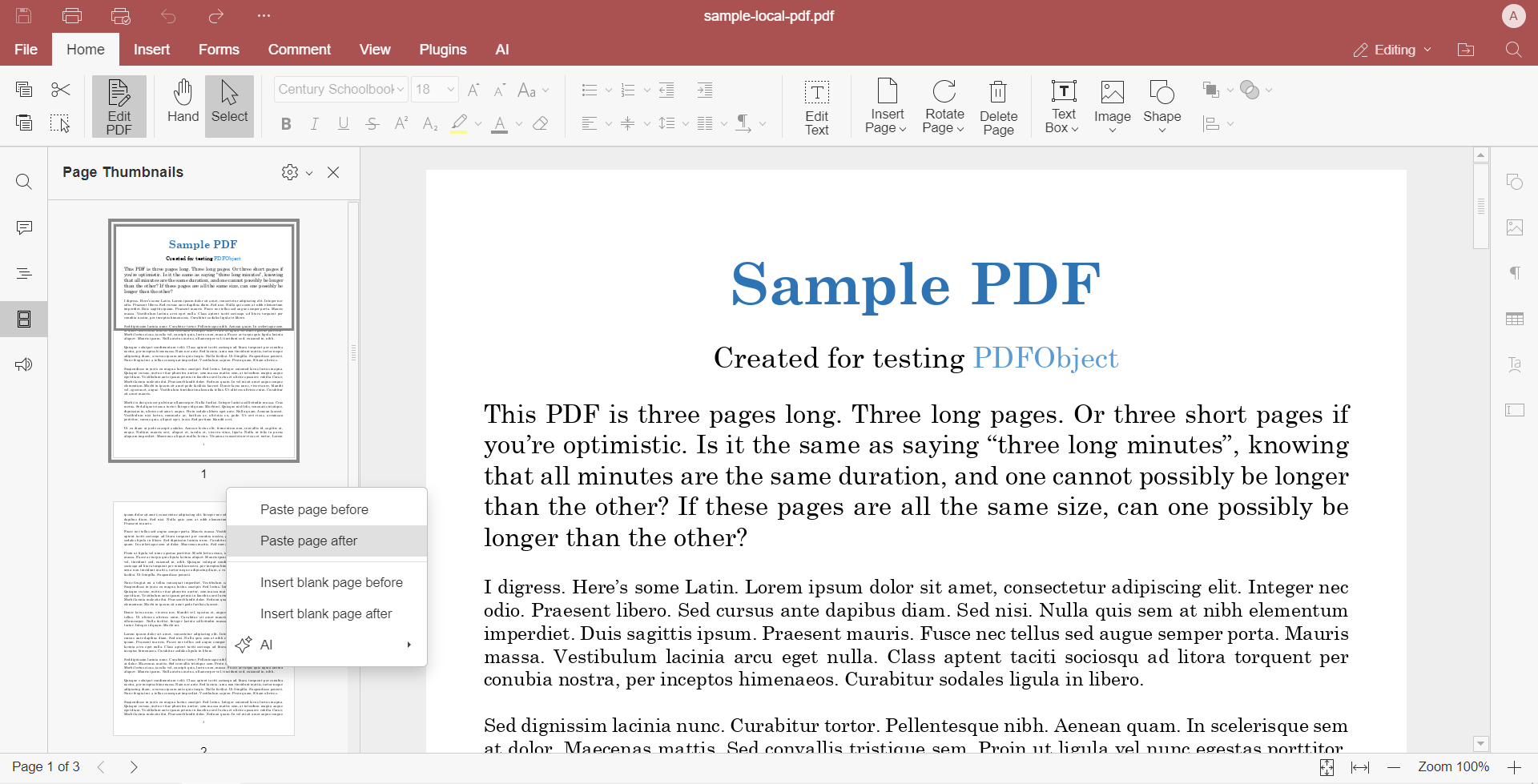 How to copy a page in PDFs