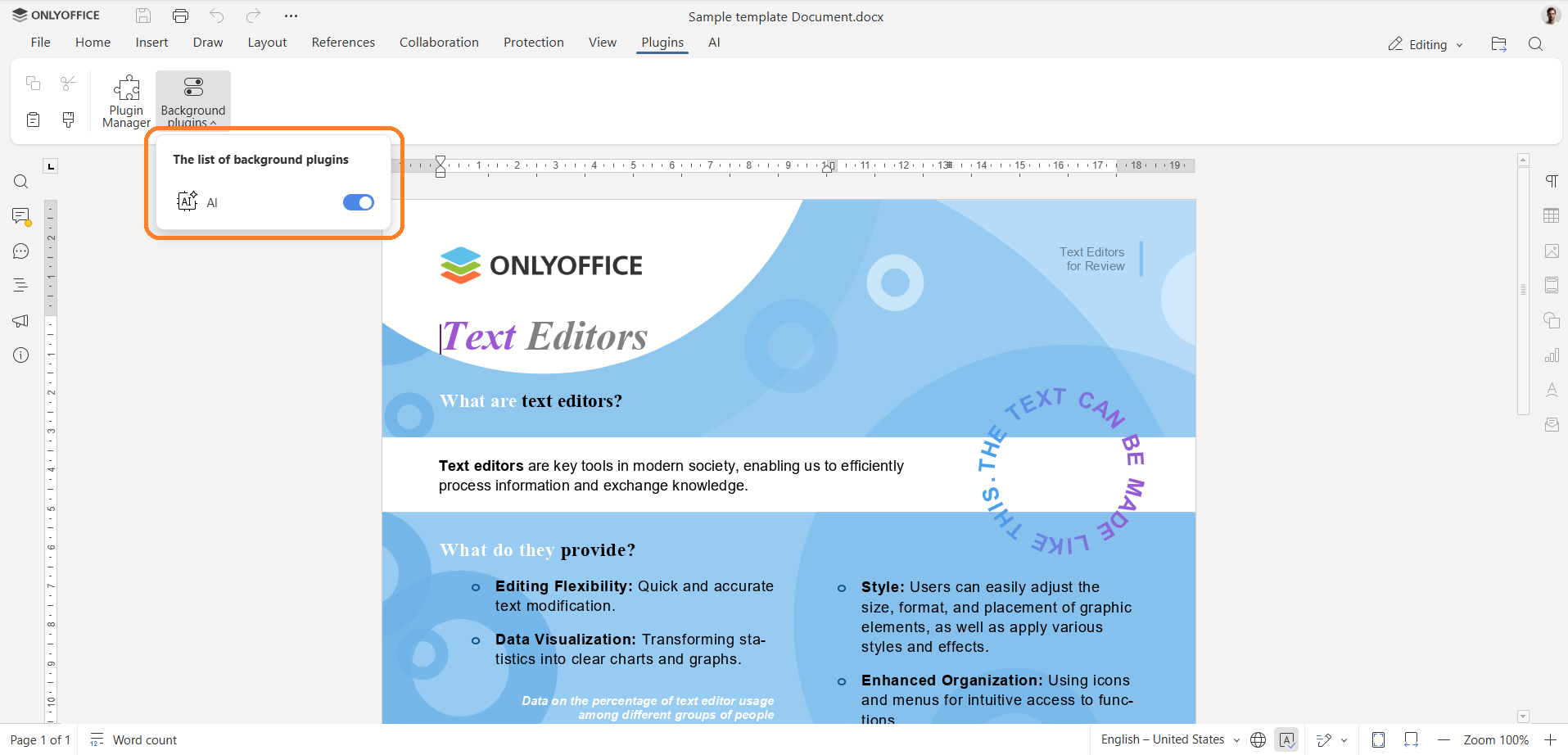 Meet the new AI agent for ONLYOFFICE: smart interaction with editors, automatic form filling in the desktop app, and much more