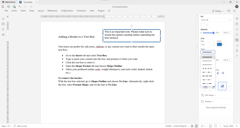 How to add a border in Word document | ONLYOFFICE Blog