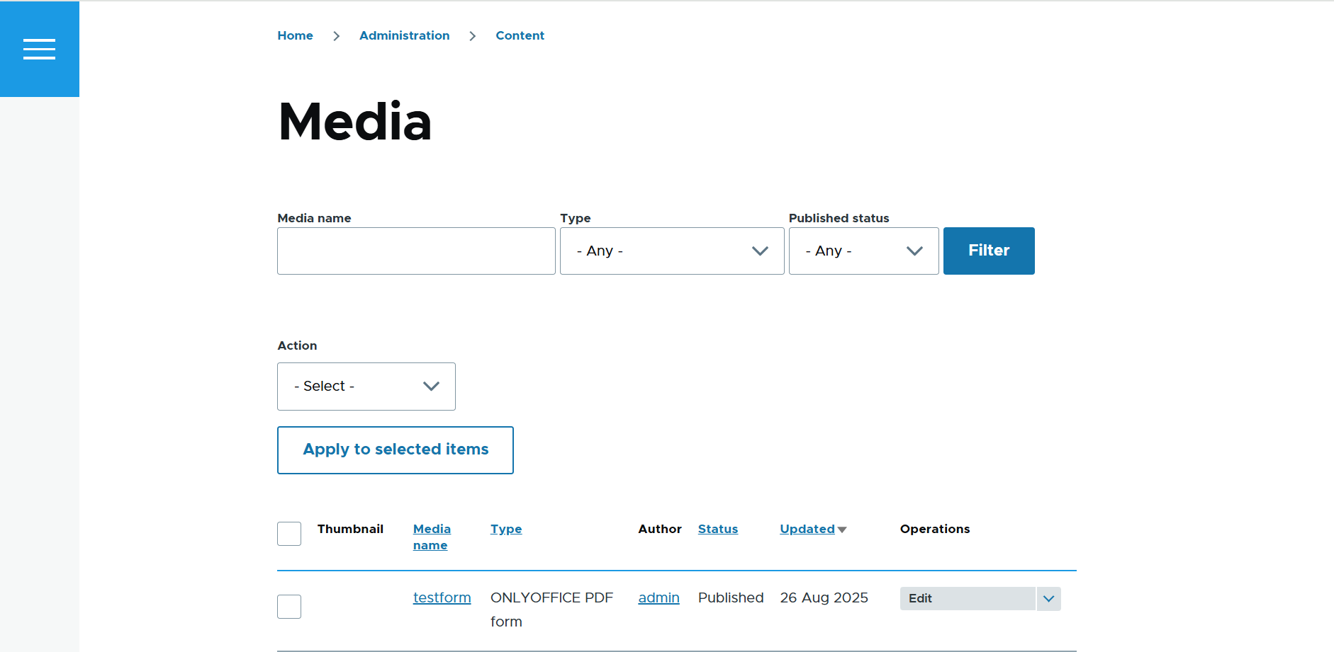 ONLYOFFICE connector for Drupal: create, edit, and publish PDF forms and manage submissions