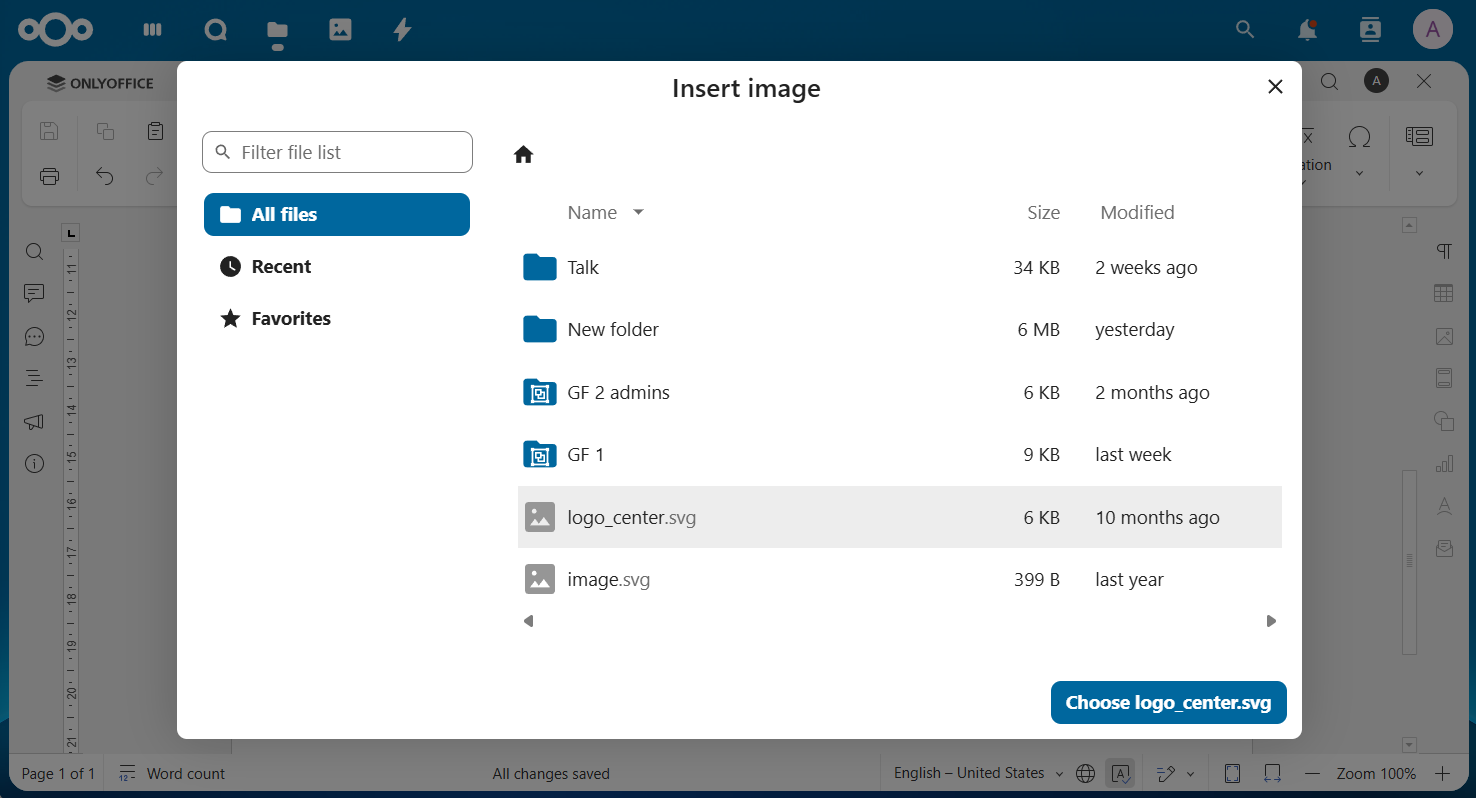 Conector ONLYOFFICE v9.10.0 para Nextcloud: Vista en vivo para enlaces externos, compatibilidad con archivos .vsdx, .md, .odg y más