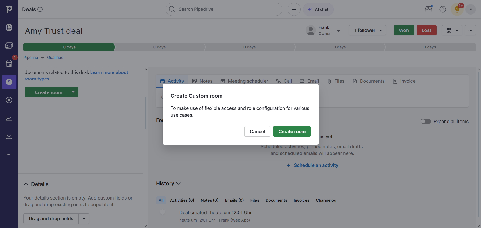 ONLYOFFICE DocSpace app for Pipedrive 1.1.0 released: updated welcome guide, default public rooms, room type selection and more