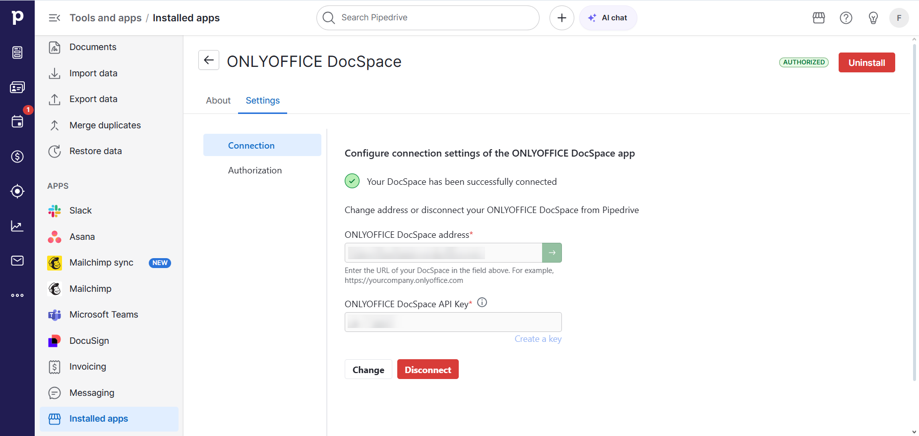 ONLYOFFICE DocSpace app for Pipedrive 1.1.0 released: updated welcome guide, default public rooms, room type selection and more