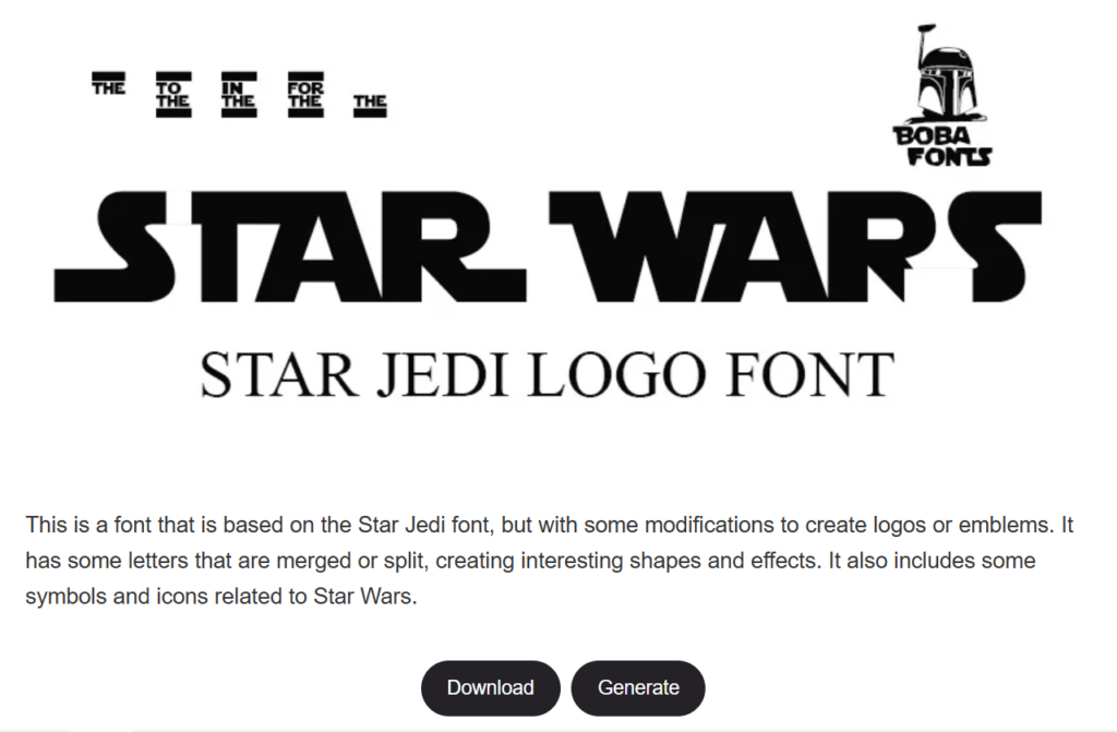 Star Wars font: where to find and how to use