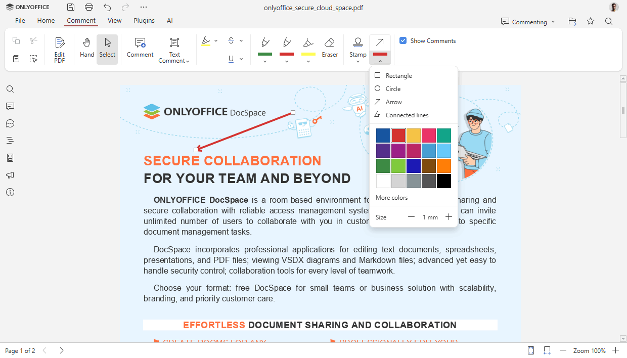 ONLYOFFICE Docs 9.1 released: A more powerful PDF Editor with Redact and new annotations, faster formulas, and more